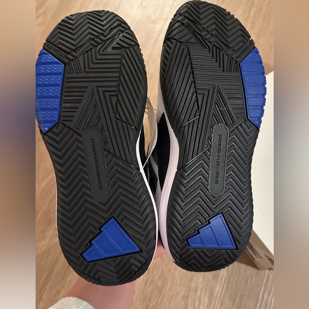 Adidas Kids' Black and White Basketball Sneakers - Picture 6 of 6